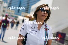 Claire Williams (GBR) Williams Deputy Team Principal. 19.06.2016. Formula 1 World Championship, Rd 8, European Grand Prix, Baku Street Circuit, Azerbaijan, Race Day.