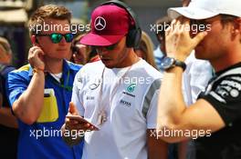 Lewis Hamilton (GBR) Mercedes AMG F1 on the drivers parade. 19.06.2016. Formula 1 World Championship, Rd 8, European Grand Prix, Baku Street Circuit, Azerbaijan, Race Day.