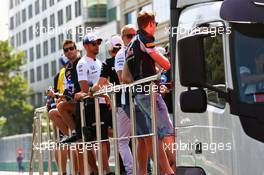 The drivers parade. 19.06.2016. Formula 1 World Championship, Rd 8, European Grand Prix, Baku Street Circuit, Azerbaijan, Race Day.