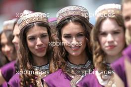 Grid girls 19.06.2016. Formula 1 World Championship, Rd 8, European Grand Prix, Baku Street Circuit, Azerbaijan, Race Day.