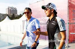 Sergio Perez (MEX) Sahara Force India F1. 16.06.2016. Formula 1 World Championship, Rd 8, European Grand Prix, Baku Street Circuit, Azerbaijan, Preparation Day.