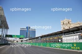The start / finish straight. 16.06.2016. Formula 1 World Championship, Rd 8, European Grand Prix, Baku Street Circuit, Azerbaijan, Preparation Day.