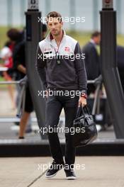 Romain Grosjean (FRA) Haas F1 Team. 08.07.2016. Formula 1 World Championship, Rd 10, British Grand Prix, Silverstone, England, Practice Day.