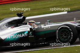 Lewis Hamilton (GBR) Mercedes AMG F1 W07 Hybrid. 08.07.2016. Formula 1 World Championship, Rd 10, British Grand Prix, Silverstone, England, Practice Day.