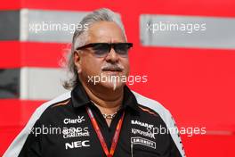 Dr. Vijay Mallya (IND) Sahara Force India F1 Team Owner. 08.07.2016. Formula 1 World Championship, Rd 10, British Grand Prix, Silverstone, England, Practice Day.