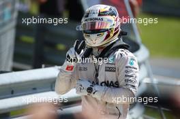 1st place Lewis Hamilton (GBR) Mercedes AMG F1 W07 . 10.07.2016. Formula 1 World Championship, Rd 10, British Grand Prix, Silverstone, England, Race Day.