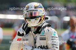 Race winner Lewis Hamilton (GBR) Mercedes AMG F1 celebrates in parc ferme. 10.07.2016. Formula 1 World Championship, Rd 10, British Grand Prix, Silverstone, England, Race Day.