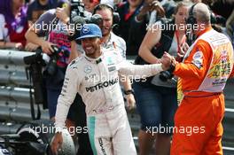 Race winner Lewis Hamilton (GBR) Mercedes AMG F1 celebrates in parc ferme. 10.07.2016. Formula 1 World Championship, Rd 10, British Grand Prix, Silverstone, England, Race Day.