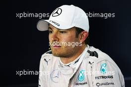 Nico Rosberg (GER) Mercedes AMG F1 in the FIA Press Conference. 10.07.2016. Formula 1 World Championship, Rd 10, British Grand Prix, Silverstone, England, Race Day.