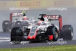 Romain Grosjean (FRA) Haas F1 Team VF-16. 10.07.2016. Formula 1 World Championship, Rd 10, British Grand Prix, Silverstone, England, Race Day.