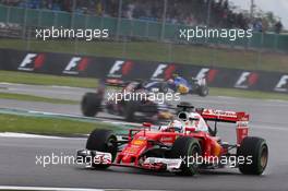 Sebastian Vettel (GER) Scuderia Ferrari SF16-H. 10.07.2016. Formula 1 World Championship, Rd 10, British Grand Prix, Silverstone, England, Race Day.