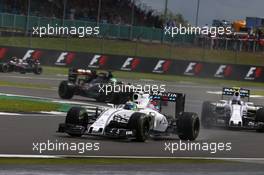 Felipe Massa (BRA) Williams Martini Racing FW38. 10.07.2016. Formula 1 World Championship, Rd 10, British Grand Prix, Silverstone, England, Race Day.