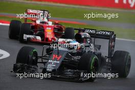 Fernando Alonso (ESP) McLaren Honda F1 Team MP4-31. 10.07.2016. Formula 1 World Championship, Rd 10, British Grand Prix, Silverstone, England, Race Day.