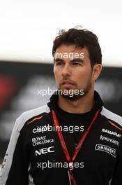 Sergio Perez (MEX) Sahara Force India F1. 09.07.2016. Formula 1 World Championship, Rd 10, British Grand Prix, Silverstone, England, Qualifying Day.