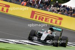Lewis Hamilton (GBR) Mercedes AMG F1 W07 Hybrid. 09.07.2016. Formula 1 World Championship, Rd 10, British Grand Prix, Silverstone, England, Qualifying Day.