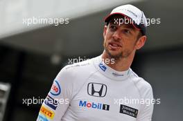 Jenson Button (GBR) McLaren. 09.07.2016. Formula 1 World Championship, Rd 10, British Grand Prix, Silverstone, England, Qualifying Day.