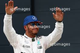 Pole for Lewis Hamilton (GBR) Mercedes AMG F1 W07. 09.07.2016. Formula 1 World Championship, Rd 10, British Grand Prix, Silverstone, England, Qualifying Day.