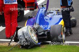 Marcus Ericsson (SWE) Sauber C35 crashed in the third practice session.