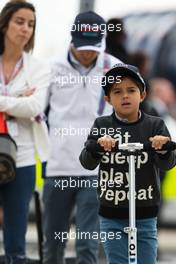 Felipinho Massa (BRA), son of Felipe Massa (BRA) Williams and Rafaela Bassi (BRA). 09.07.2016. Formula 1 World Championship, Rd 10, British Grand Prix, Silverstone, England, Qualifying Day.
