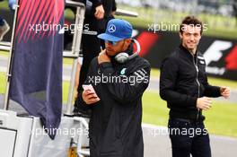 Lewis Hamilton (GBR) Mercedes AMG F1 on the drivers parade. 10.07.2016. Formula 1 World Championship, Rd 10, British Grand Prix, Silverstone, England, Race Day.