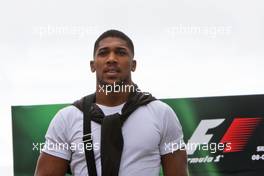 Anthony Joshua (GBR) Boxer. 10.07.2016. Formula 1 World Championship, Rd 10, British Grand Prix, Silverstone, England, Race Day.