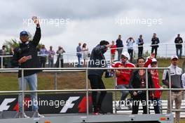 Lewis Hamilton (GBR) Mercedes AMG F1 on the drivers parade. 10.07.2016. Formula 1 World Championship, Rd 10, British Grand Prix, Silverstone, England, Race Day.