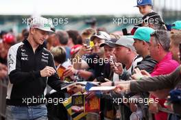 Nico Hulkenberg (GER) Sahara Force India F1 signs autographs for the fans. 07.07.2016. Formula 1 World Championship, Rd 10, British Grand Prix, Silverstone, England, Preparation Day.
