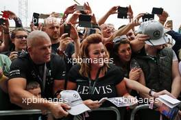 Lewis Hamilton (GBR) Mercedes AMG F1 fans. 07.07.2016. Formula 1 World Championship, Rd 10, British Grand Prix, Silverstone, England, Preparation Day.