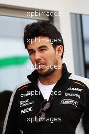 Sergio Perez (MEX) Sahara Force India F1. 07.07.2016. Formula 1 World Championship, Rd 10, British Grand Prix, Silverstone, England, Preparation Day.