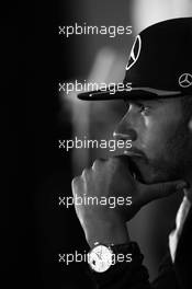 Lewis Hamilton (GBR) Mercedes AMG F1 in the FIA Press Conference. 07.07.2016. Formula 1 World Championship, Rd 10, British Grand Prix, Silverstone, England, Preparation Day.