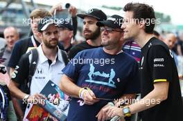 Jolyon Palmer (GBR) Renault Sport F1 Team with fans. 07.07.2016. Formula 1 World Championship, Rd 10, British Grand Prix, Silverstone, England, Preparation Day.