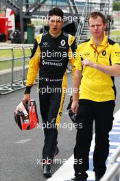 Esteban Ocon (FRA) Renault Sport F1 Team Test Driver. 07.07.2016. Formula 1 World Championship, Rd 10, British Grand Prix, Silverstone, England, Preparation Day.