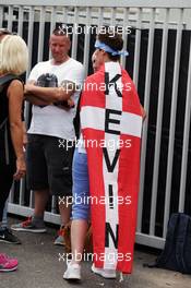 A Kevin Magnussen (DEN) Renault Sport F1 Team fan. 29.07.2016. Formula 1 World Championship, Rd 12, German Grand Prix, Hockenheim, Germany, Practice Day.