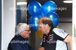 (L to R): Bernie Ecclestone (GBR) with Robert Fernley (GBR) Sahara Force India F1 Team Deputy Team Principal. 29.07.2016. Formula 1 World Championship, Rd 12, German Grand Prix, Hockenheim, Germany, Practice Day.