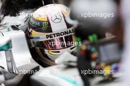 Lewis Hamilton (GBR) Mercedes AMG F1 W07 Hybrid on the grid. 31.07.2016. Formula 1 World Championship, Rd 12, German Grand Prix, Hockenheim, Germany, Race Day.