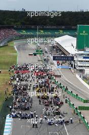 The grid before the start of the race. 31.07.2016. Formula 1 World Championship, Rd 12, German Grand Prix, Hockenheim, Germany, Race Day.