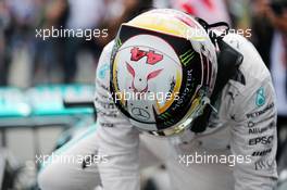 Lewis Hamilton (GBR) Mercedes AMG F1 W07 Hybrid on the grid. 31.07.2016. Formula 1 World Championship, Rd 12, German Grand Prix, Hockenheim, Germany, Race Day.