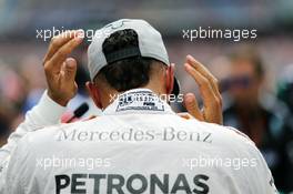 Lewis Hamilton (GBR) Mercedes AMG F1 on the grid. 31.07.2016. Formula 1 World Championship, Rd 12, German Grand Prix, Hockenheim, Germany, Race Day.