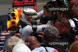 1st place Lewis Hamilton (GBR) Mercedes AMG F1 W07 . 31.07.2016. Formula 1 World Championship, Rd 12, German Grand Prix, Hockenheim, Germany, Race Day.