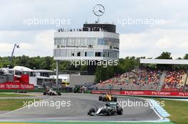 Lewis Hamilton (GBR) Mercedes AMG F1 W07 Hybrid. 31.07.2016. Formula 1 World Championship, Rd 12, German Grand Prix, Hockenheim, Germany, Race Day.