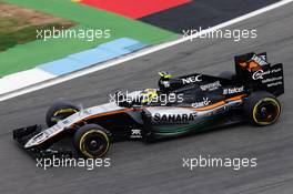 Sergio Perez (MEX) Sahara Force India F1 VJM09. 31.07.2016. Formula 1 World Championship, Rd 12, German Grand Prix, Hockenheim, Germany, Race Day.