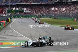 Lewis Hamilton (GBR) Mercedes AMG F1 W07 Hybrid. 31.07.2016. Formula 1 World Championship, Rd 12, German Grand Prix, Hockenheim, Germany, Race Day.