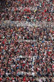 Fans in the grandstand. 31.07.2016. Formula 1 World Championship, Rd 12, German Grand Prix, Hockenheim, Germany, Race Day.