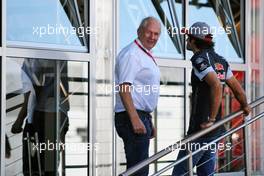(L to R): Dr Helmut Marko (AUT) Red Bull Motorsport Consultant with Carlos Sainz Jr (ESP) Scuderia Toro Rosso. 30.07.2016. Formula 1 World Championship, Rd 12, German Grand Prix, Hockenheim, Germany, Qualifying Day.
