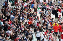 Fans in the grandstand. 30.07.2016. Formula 1 World Championship, Rd 12, German Grand Prix, Hockenheim, Germany, Qualifying Day.