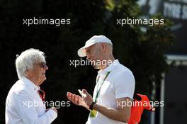 Bernie Ecclestone (GBR) (Left). 30.07.2016. Formula 1 World Championship, Rd 12, German Grand Prix, Hockenheim, Germany, Qualifying Day.