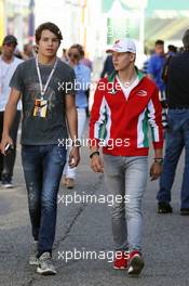 Kami Laliberté (CAN) Van Amersfoort Racing and Mick Schumacher (GER) Prema Powerteam (Right). 30.07.2016. Formula 1 World Championship, Rd 12, German Grand Prix, Hockenheim, Germany, Qualifying Day.