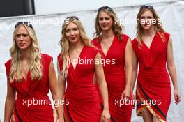 Grid girls. 30.07.2016. Formula 1 World Championship, Rd 12, German Grand Prix, Hockenheim, Germany, Qualifying Day.