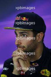 Daniel Ricciardo (AUS) Red Bull Racing in the FIA Press Conference. 30.07.2016. Formula 1 World Championship, Rd 12, German Grand Prix, Hockenheim, Germany, Qualifying Day.