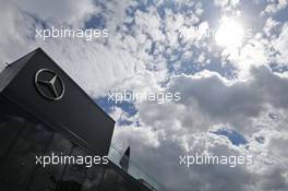 Mercedes AMG F1 motorhome. 30.07.2016. Formula 1 World Championship, Rd 12, German Grand Prix, Hockenheim, Germany, Qualifying Day.